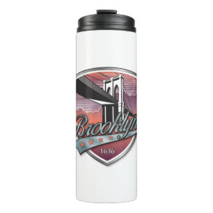 Brooklyn Design Silber Metallic Thermosbecher