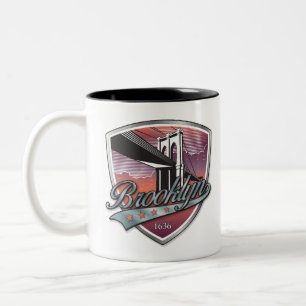 Brooklyn Design Silber Metallic Zweifarbige Tasse