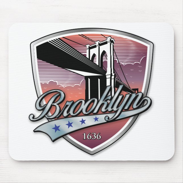 Brooklyn Design Silber Mousepad (Vorne)