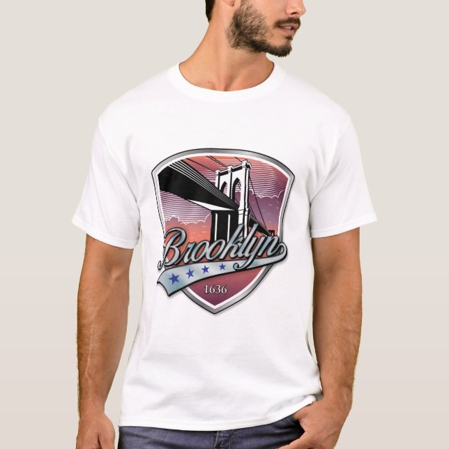 Brooklyn Design Silber T-Shirt (Vorderseite)