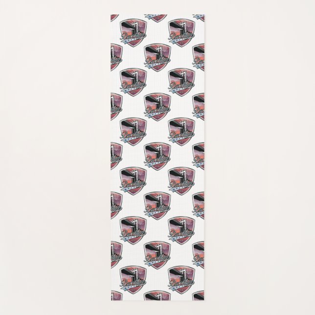 Brooklyn Design Silver Nahtlos Yogamatte (Vorderseite)