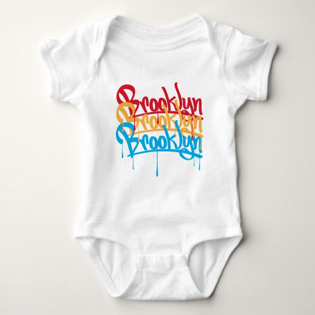 Brooklyn-Farben Baby Strampler (Vorderseite)