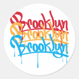 Brooklyn-Farben Runder Aufkleber
