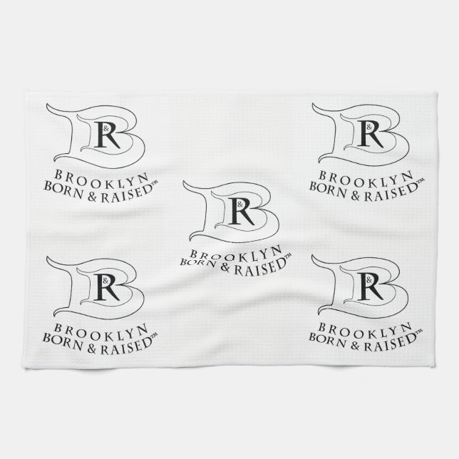 BROOKLYN GEBOREN UND ERHÖHT LOGO-DISCH-TOWEL KÜCHENTUCH (Horizontal)