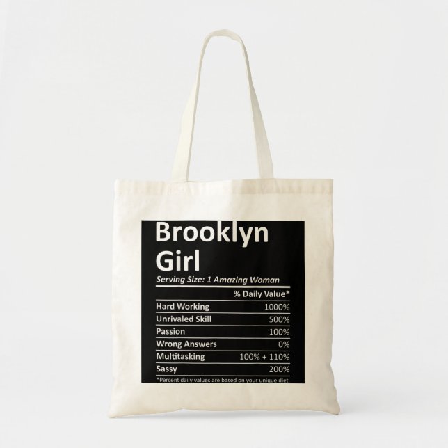 BROOKLYN GIRL NY NEW YORK Funny City Zuhause Roots Tragetasche (Vorne)