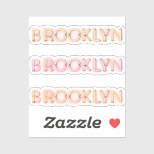Brooklyn Glows Neon Lights x3 Aufkleber