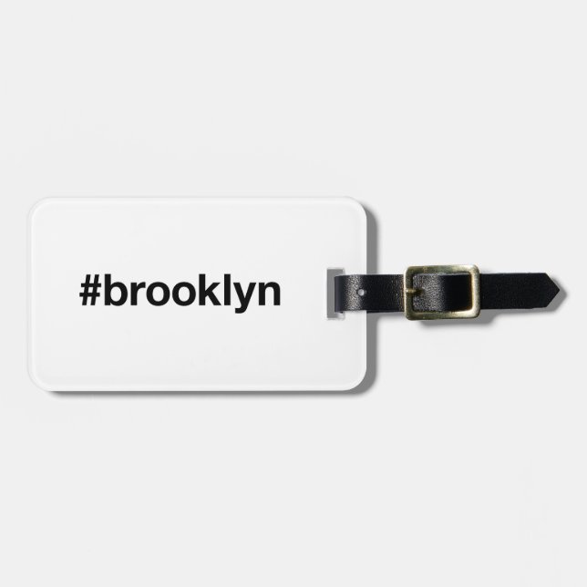 BROOKLYN Hashtag Gepäckanhänger (Vorderseite horizontal)