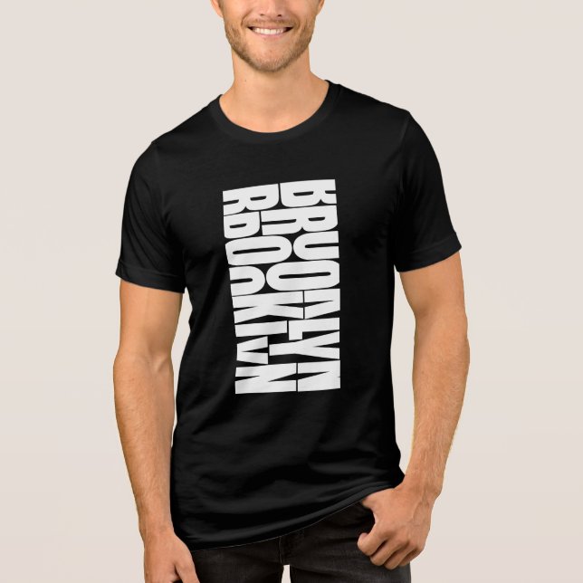 Brooklyn-Herren-Kurzarm Tri-Blend Shirt (Vorderseite)