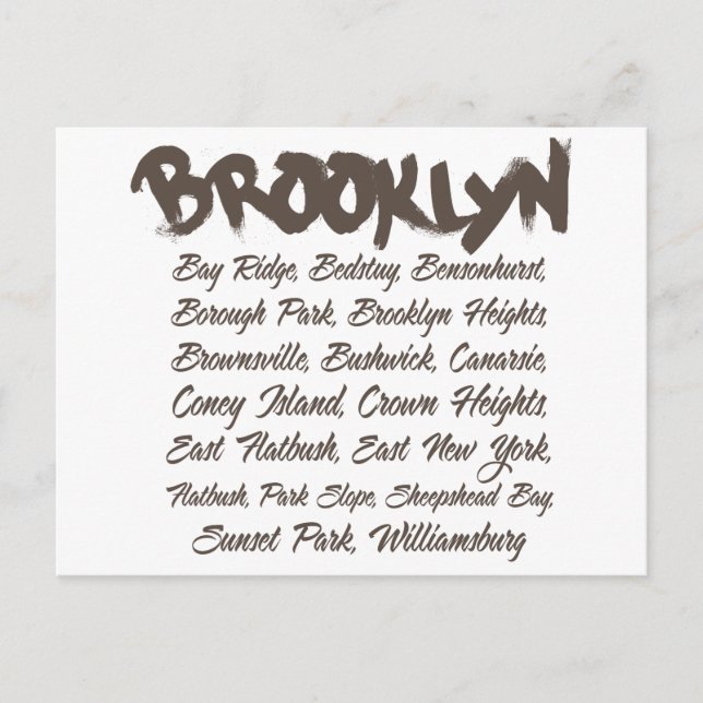 Brooklyn Hoods Postkarte (Vorderseite)