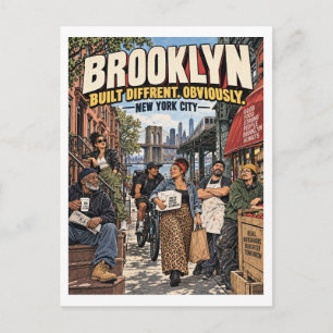 Brooklyn ist anders gebaut postkarte