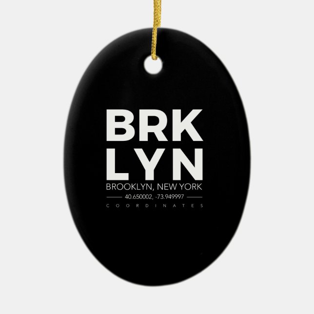 Brooklyn Keramik Ornament (Vorne)