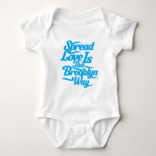 Brooklyn-Liebe-Blau Baby Strampler
