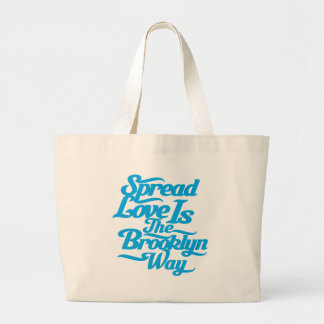 Brooklyn-Liebe-Blau Jumbo Stoffbeutel