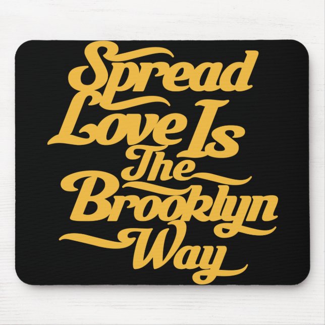 Brooklyn-Liebe-Gelb Mousepad (Vorne)