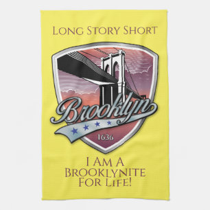 Brooklyn Logo Design Geschirrtuch
