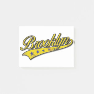 Brooklyn Logo Gold Embossed Post-it Klebezettel