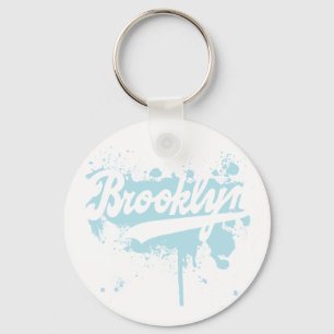 Brooklyn malte blauen Schlüsselanhänger