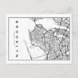 Brooklyn Map Illustration Postkarte