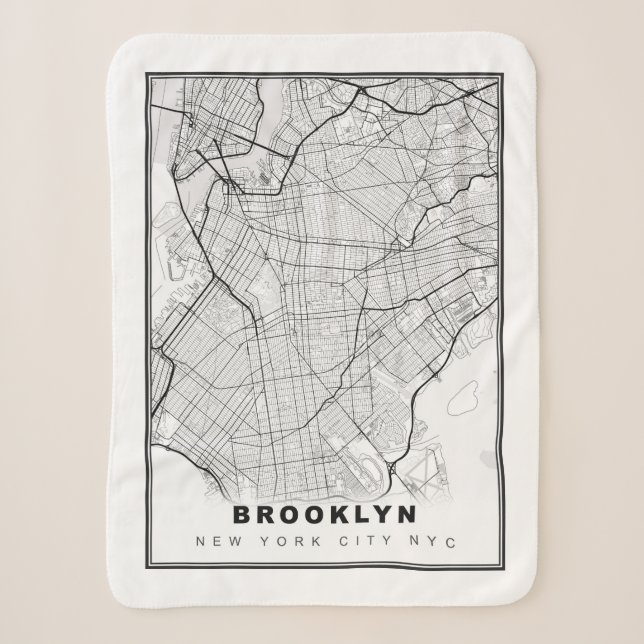 Brooklyn Map Sherpadecke (Vorderseite)