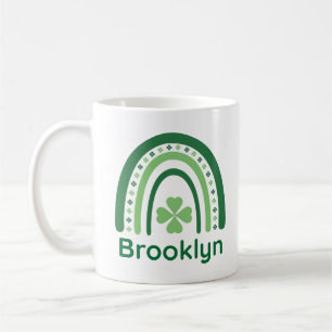Brooklyn Name Clover Boho Rainbow Kaffeetasse