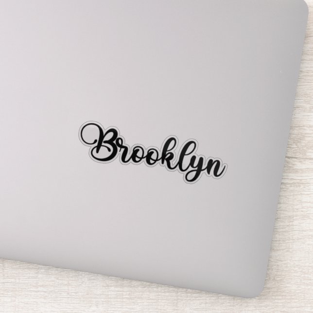 Brooklyn Name - Handgeschriebene Kalligrafie Aufkleber (Detail)