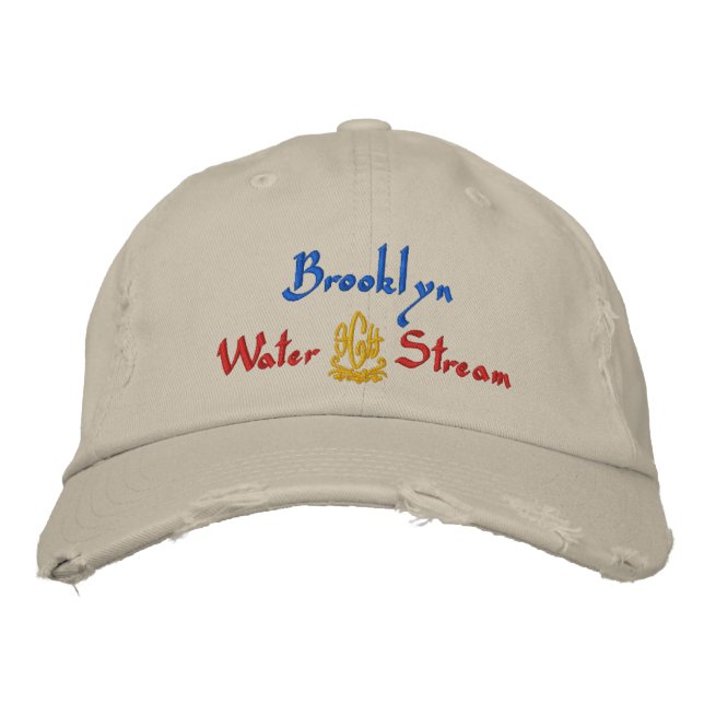 Brooklyn Name mit englischer Bedeutung Stone Bestickte Baseballkappe (Vorderseite)