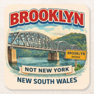 Brooklyn, New South Wales Nicht Brooklyn, New Yo Rechteckiger Pappuntersetzer
