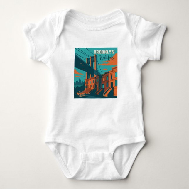 Brooklyn New York Baby Strampler (Vorderseite)