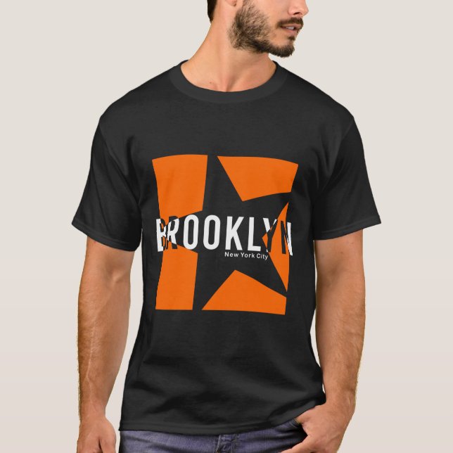 Brooklyn New York City Star T - Shirt (Vorderseite)