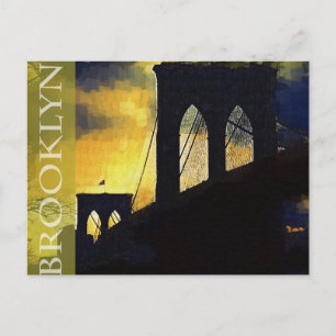 Brooklyn, New York Die Brooklyn Bridge Postkarte