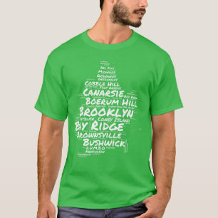 Brooklyn New York Nachbarschaften Wortwolke Brookl T-Shirt