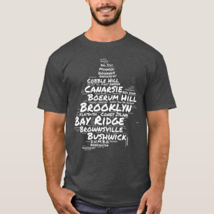 Brooklyn New York Nachbarschaften Wortwolke Brookl T-Shirt