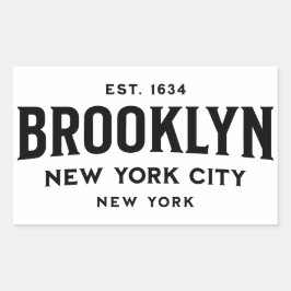 Brooklyn New York Rechteckiger Aufkleber