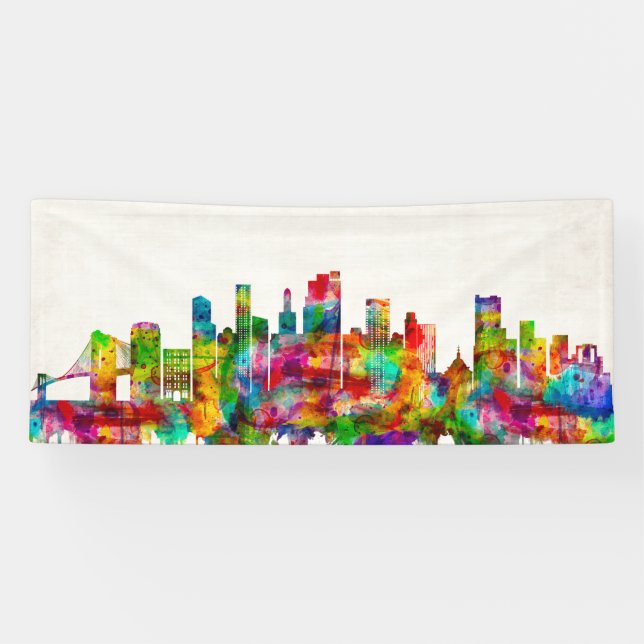 Brooklyn New York Skyline Banner (Horizontal)