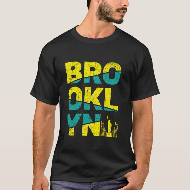 Brooklyn New York Staat New Yorker USA Uni T-Shirt (Vorderseite)