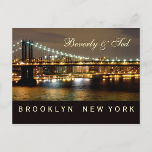 Brooklyn New York Wedding Design Postkarte