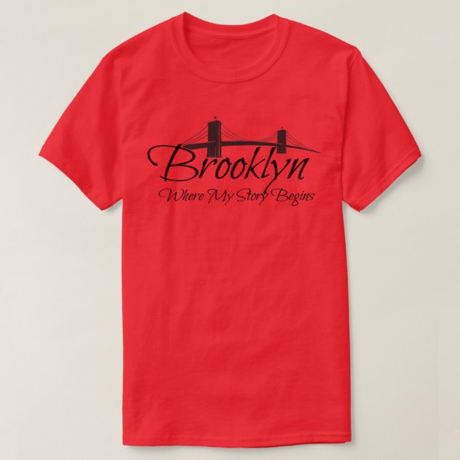 Brooklyn New York - Wo meine Geschichte Niedliches T-Shirt (Design vorne)