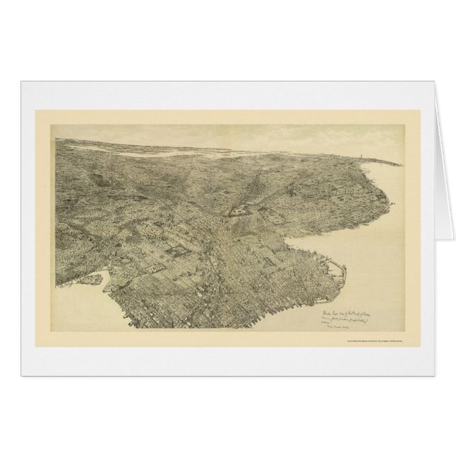 Brooklyn, NY panoramische Karte - 1897 (Vorderseite (Horizontal))