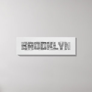 Brooklyn NY Typografie New York Leinwanddruck