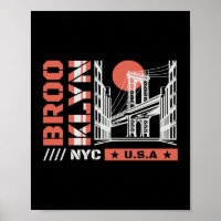 Brooklyn NYC Brücke Grafik | Urban New York