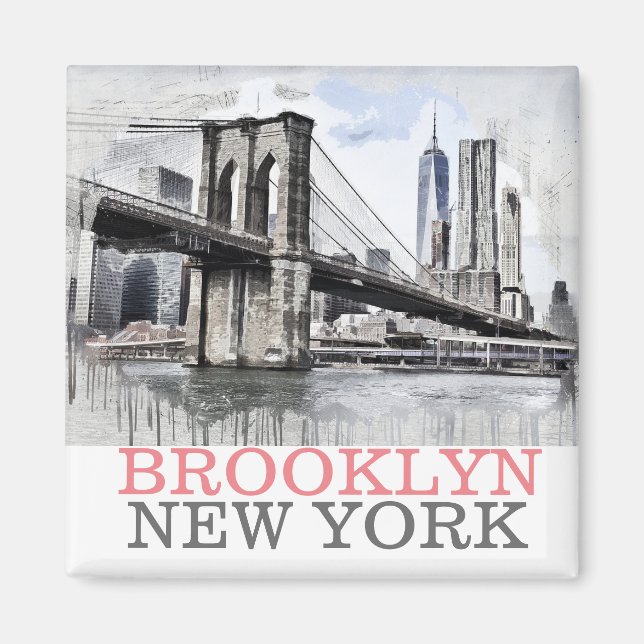 Brooklyn NYC New York Magnet (Vorne)