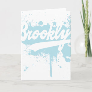 Brooklyn Painted Blue Greeting Card Karte