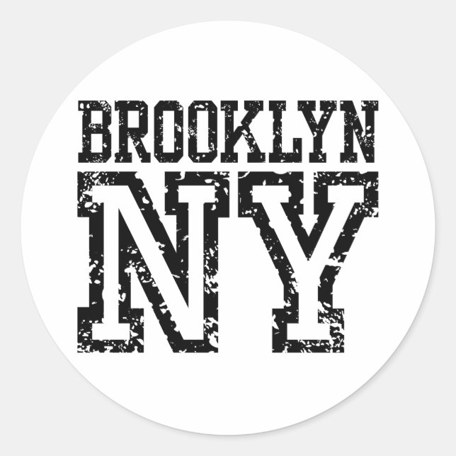 Brooklyn Runder Aufkleber (Vorderseite)