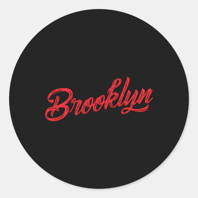 Brooklyn Runder Aufkleber (Vorderseite)