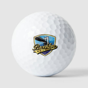 Brooklyn Shield and Swoosh Design Golfball
