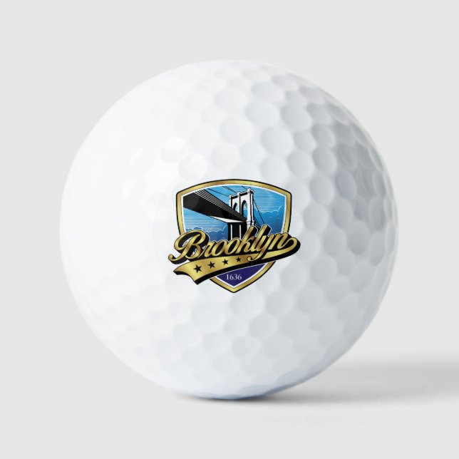 Brooklyn Shield and Swoosh Design Golfball (Vorderseite)