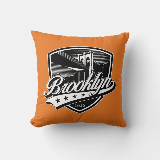 Brooklyn Shield mit Swoosh Design Kissen (Vorderseite)