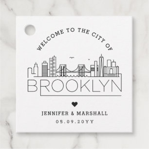 Brooklyn Skyline Begrüßung Geschenkanhänger