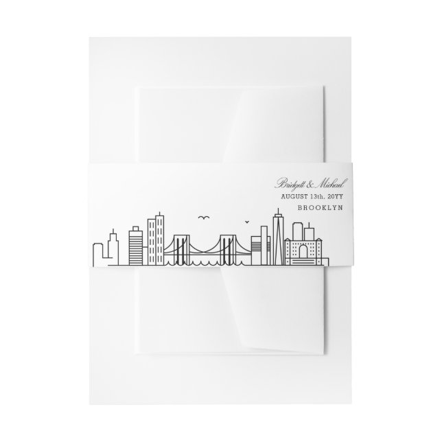 Brooklyn Skyline Wedding | Einladungsbanderole (Vorderseite Beispiel)