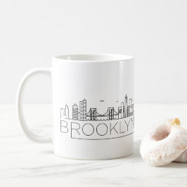 Brooklyn Stylized Skyline Coffee Tasse